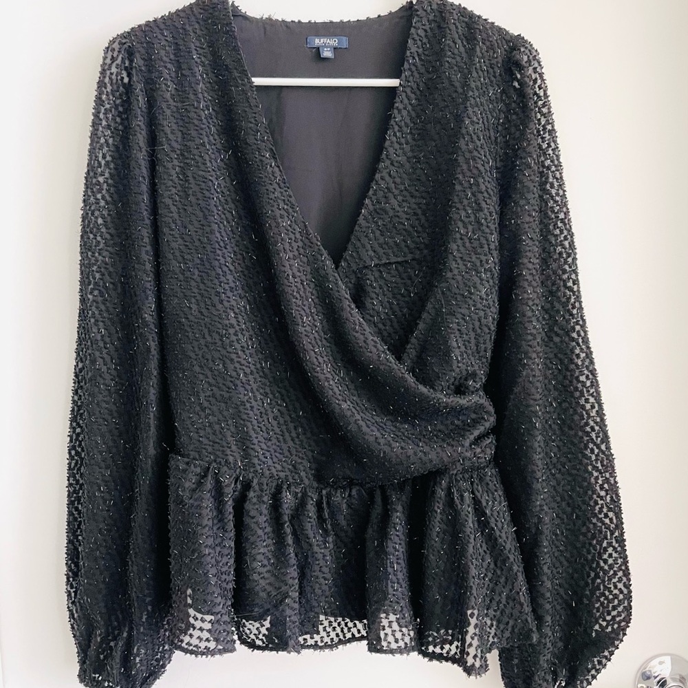 CLEARANCE Buffalo Sparkly Black Knit Top